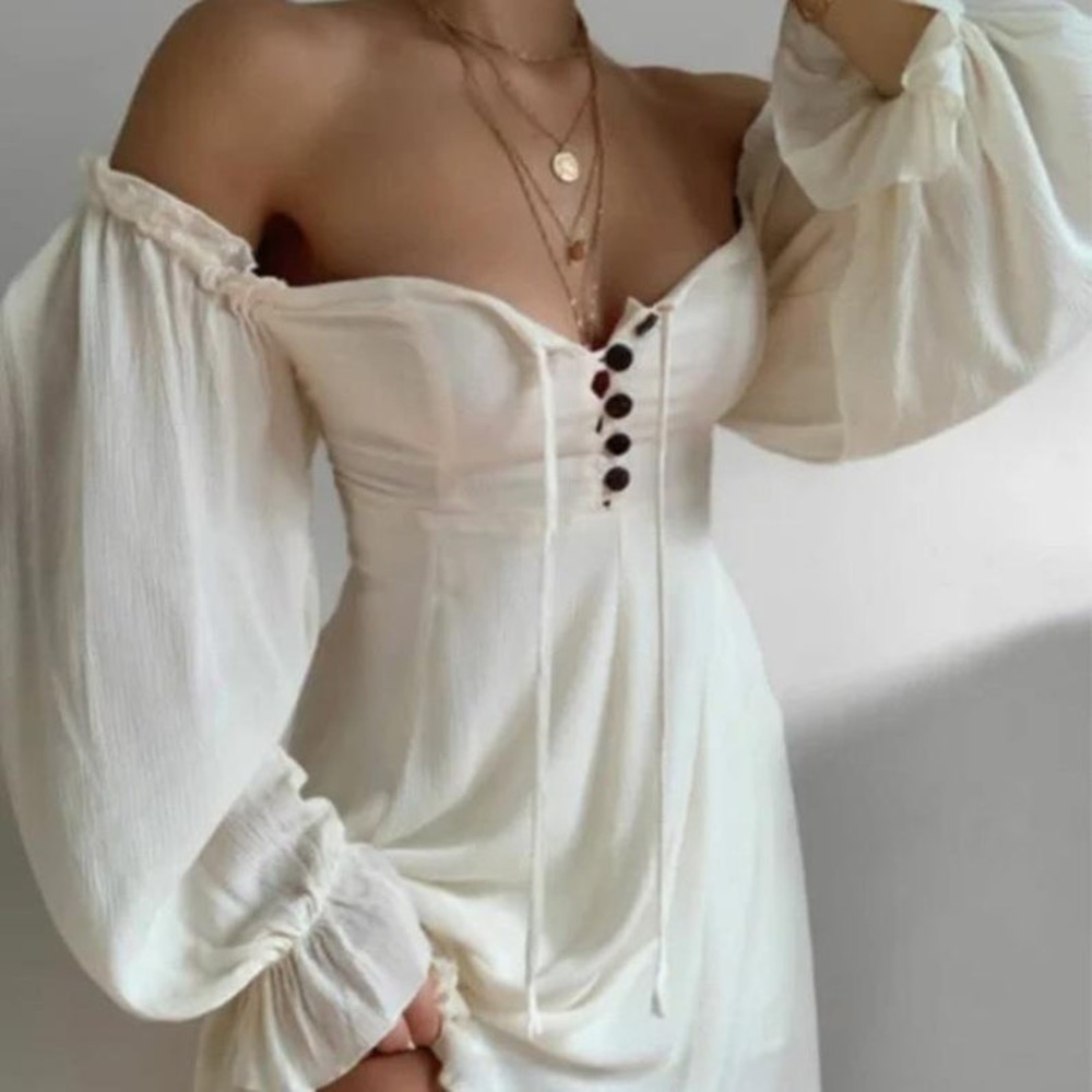 FREE PEOPLE XS DRESS SAND COLOR